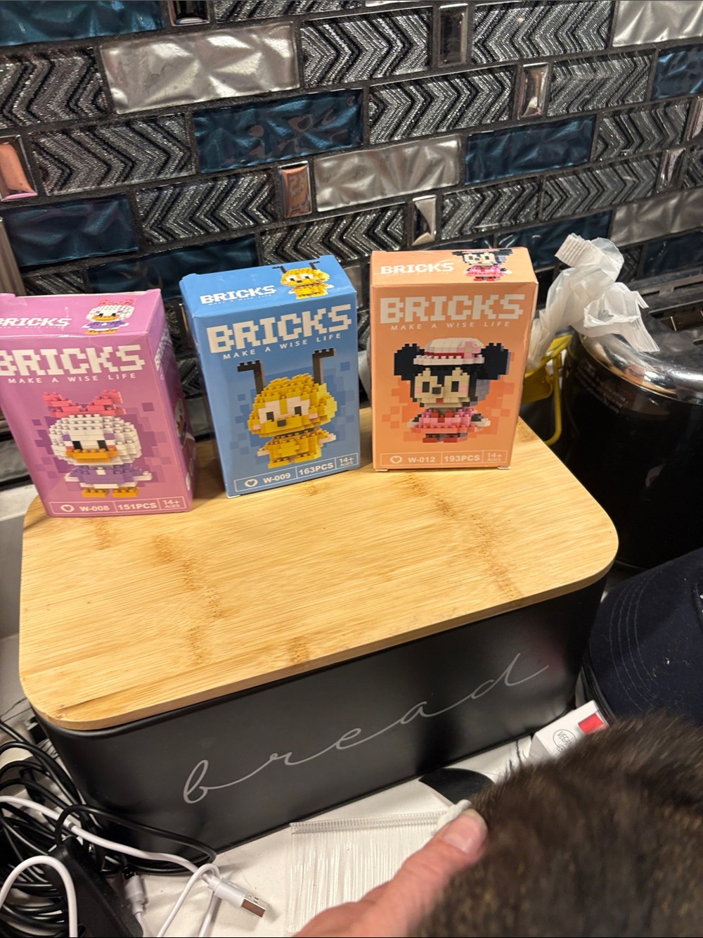 Ricki's Bricks Mini Character Boxes in Pink, Blue, Peach